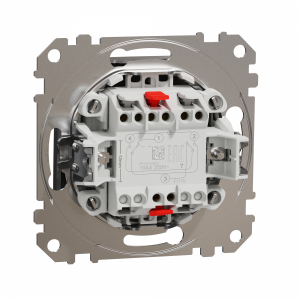 Перехресний/проміжний вимикач, Матовий алюміній, Sedna Design&Elements Schneider Electric SDD170107