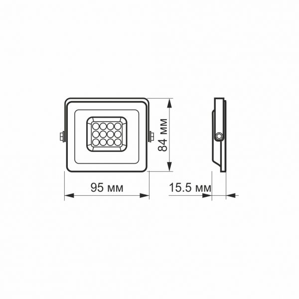 LED прожектор VIDEX F2e 10W 5000K