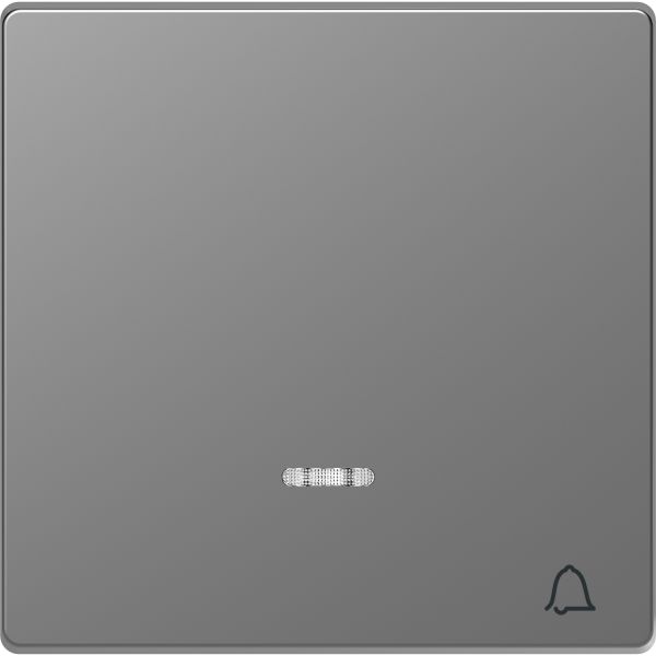 Клавиша 1-ная Звонок с линзой для LED модуля Merten D-Life MTN3325-6036 Нержавеющая сталь