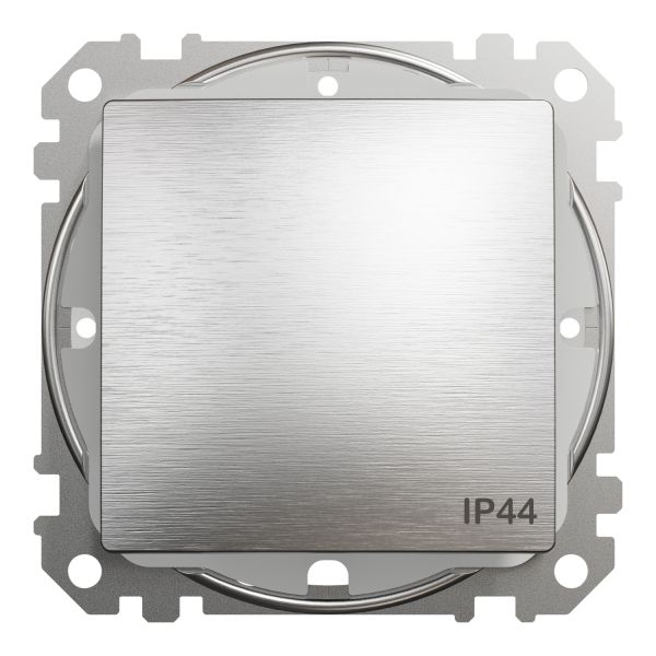 Одноклавішний перемикач IP44 Матовий алюміній Sedna Design Schneider Electric SDD270106