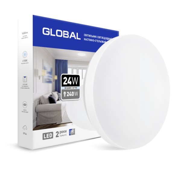 Накладний світильник Коло GLOBAL 24W 4100К захист IP44