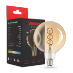 Лампа LED Vestum філамент вінтаж golden twist G95 Е27 6Вт 220V 2500К