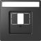Панель для TAE Audio USB з полем для напису Merten D-Life MTN4250-6034 Антрацит