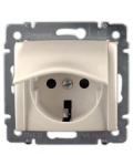 Розетка 2к+заземлення з кришкою слонова кістка Valena Legrand 774322