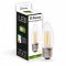 Лампа свiтлодiодна свічка 4W E27 4000K filament Feron LB-58 C37