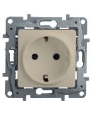 Розетка с заземлением 2к+з слоновая кость Etika Legrand 672321