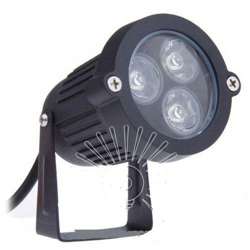 Світильник LED садовий Lemanso 3LED 3W 6500K чорний / LM978
