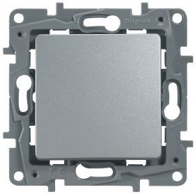 Кнопка 6ах алюміній Etika Legrand 672414
