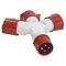 Адаптер трипроменевий 1013-214 3P+E 16A 380B IP44
