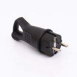 Вилка каучукова пряма з вухом 411 2Р+РЕ IP44