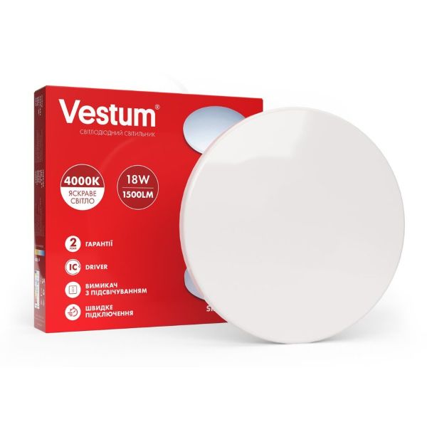 Світильник LED Vestum SIMPLE 18W 256х55мм 4000K 1500Lm без д/у