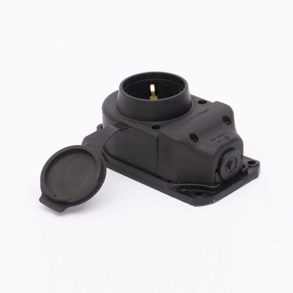 Каучуковая розетка с защитной крышкой 401 2Р+РЕ IP44