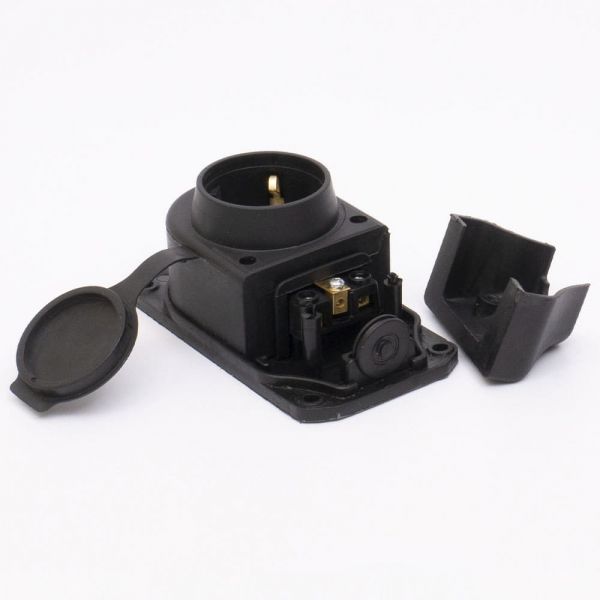 Каучуковая розетка с защитной крышкой 401 2Р+РЕ IP44