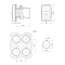 Кнопка управления двойная с подсветкой TK5-AWA8317 стрелки 24v 1NO+1NС  IP66 Takel