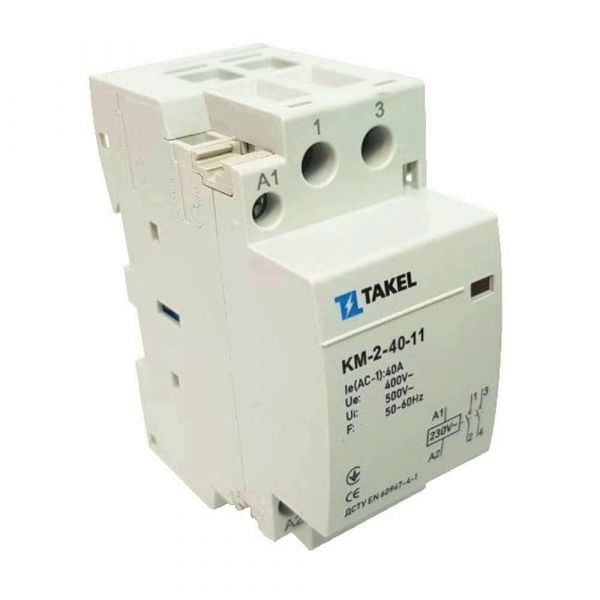 Контактор модульный КМ-2-40-11 40А 1NO+1NC