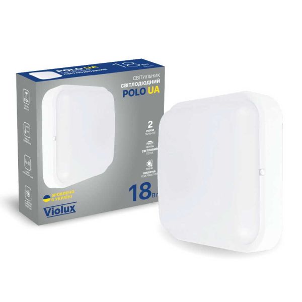 Светильник LED Violux ДББ POLO UA белый 18W 5000K IP54 картон