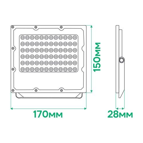 Светодиодный прожектор Ardero LL-3050ARD 50W 6000Lm 6500K