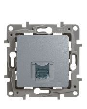 Розетка комп RJ45 кат 5 UTP алюміній Etika Legrand 672441
