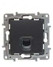 Розетка комп RJ45 кат 5 UTP антрацит Etika Legrand 672641