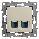 Розетка комп 2-на RJ45 кат 5 UTP слонова кістка Etika Legrand 672355