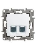 Розетка комп 2-на RJ45 кат 5 UTP біла Etika Legrand 672255