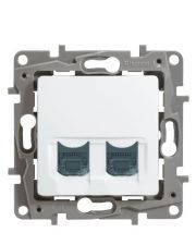 Розетка комп 2-на RJ45 кат 5 UTP біла Etika Legrand 672255