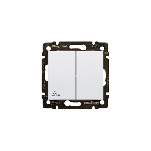 Перемикач двоклавішний ip44 білий Valena Legrand 770098
