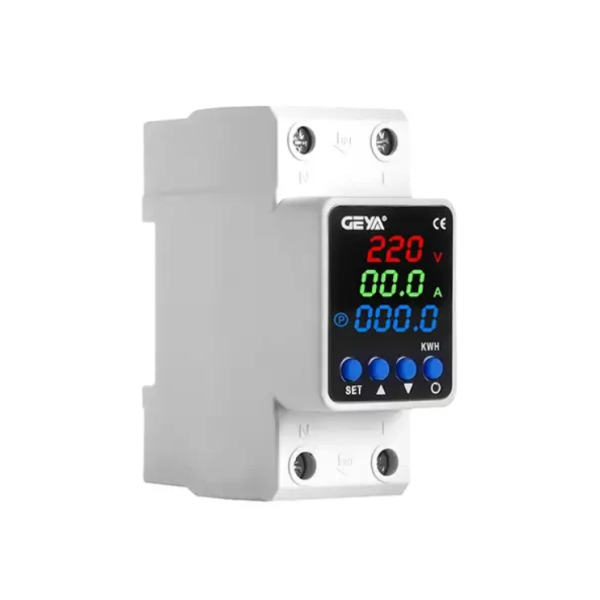 Реле напряжения и тока со счетчиком GEYA GPS6-VAK 2P 63А