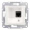 Розетка компьютерная RJ45, кат.5е, UTP слоновая кость Sedna Schneider Electric SDN4300123