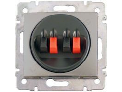 Розетка двойная акустическая алюминий Valena Legrand 770124