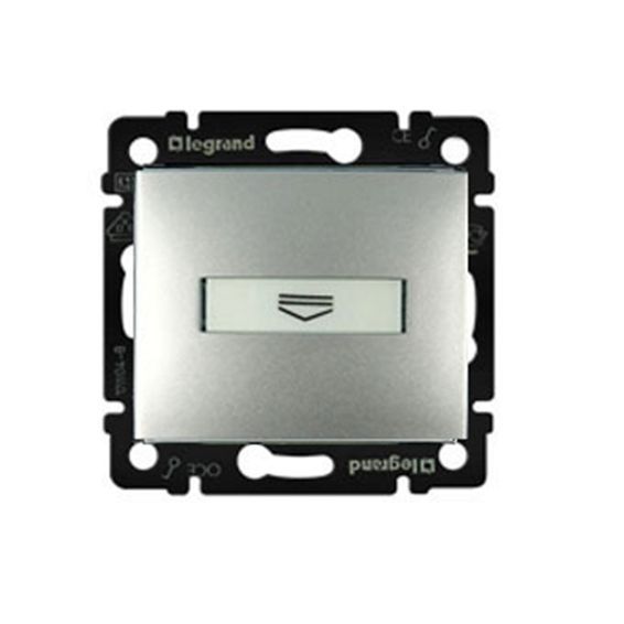 Вимикач з карткою 10А алюміній Valena Legrand 770234