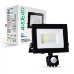 Светодиодный прожектор с датчиком 30W 2400Lm 6500K Ardero черный LL-2030ARD