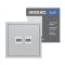 Компьютерная розетка двойная Ardero Soft механизм ER152PC-S серебро