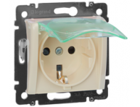 Розетка 2k+заземлення 16А 250v вологозахищена ip44 слонова кістка Valena Legrand 774120
