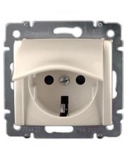 Розетка 2к+заземлення з кришкою слонова кістка Valena Legrand 774322