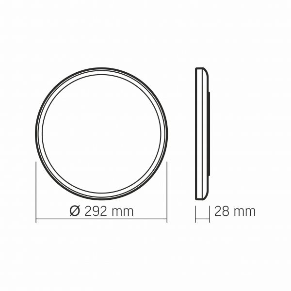 LED светильник с декоративной подсветкой VIDEX 18W 4000K Белый