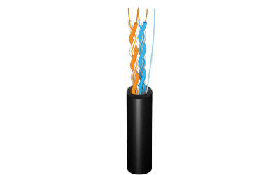 Кабель вита пара зовнішній мідний UTP CAT5e 2P 24AWG PE B 500м 2x2x0,51 FinMark
