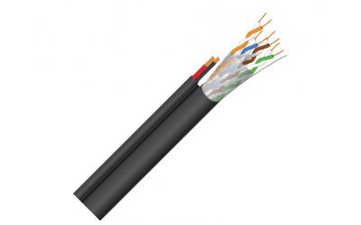 Кабель витая пара внешний с питанием медный UTP cat 5E 4P 24AWG-2х0,75 power PE B 305м 4x2x0,51 Finmark