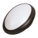 Світильник під цоколь Е27 IP65 Horoz AQUA OVAL OPAL чорний