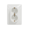 Подвійна розетка 2P+E з заземляючим контактом Білий Sedna Design Schneider Electric SDD311221