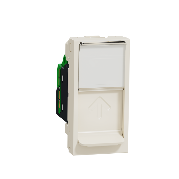 Розетка компьютерная RJ45 кат.6 UTP 1 модуль Schneider Electric Unica New бежевый