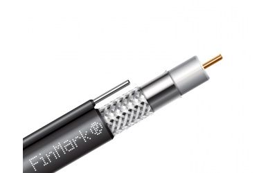 Коаксіальний телевізійний кабель з тросом біметал F660BVM чорний 305м FinMark