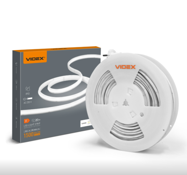Лента LED Videx 230V 15W-m 6500K IP65 vl-lst-cb65-22156-b20 20м
