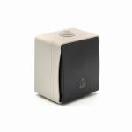 Кнопка дзвінка накладна Takel T-proof IP54 250В 10А cірий