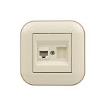 Розетка компьютерная (CAT6) Ovivo Loft кремовый+крафтовый