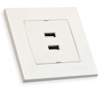 Розетка USB 2.0 port 5V DC max 2.1A белая Mutlusan RITA