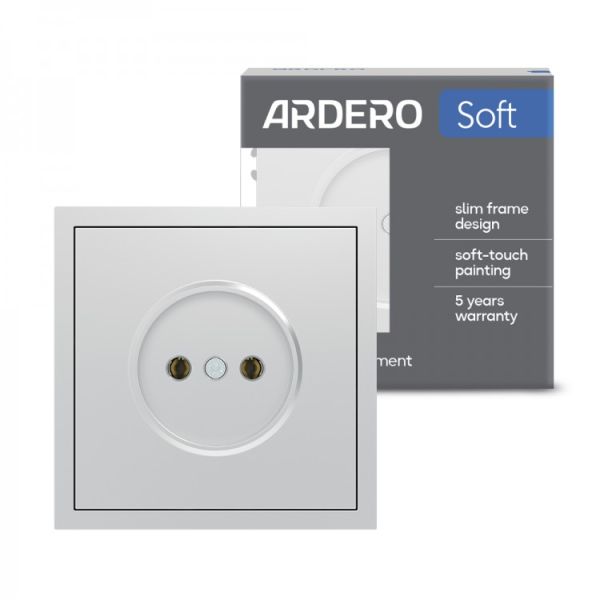 Розетка без заземления Ardero Soft механизм 16А ER111-S серебро
