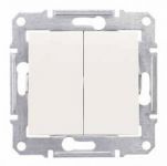 Переключатель двухклавишный проходной слоновая кость Sedna Schneider Electric SDN0600123
