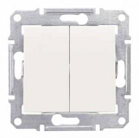 Переключатель двухклавишный проходной слоновая кость Sedna Schneider Electric SDN0600123