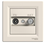 Розетка TV-SAT конечная кремовая Asfora Schneider Electric EPH3400123